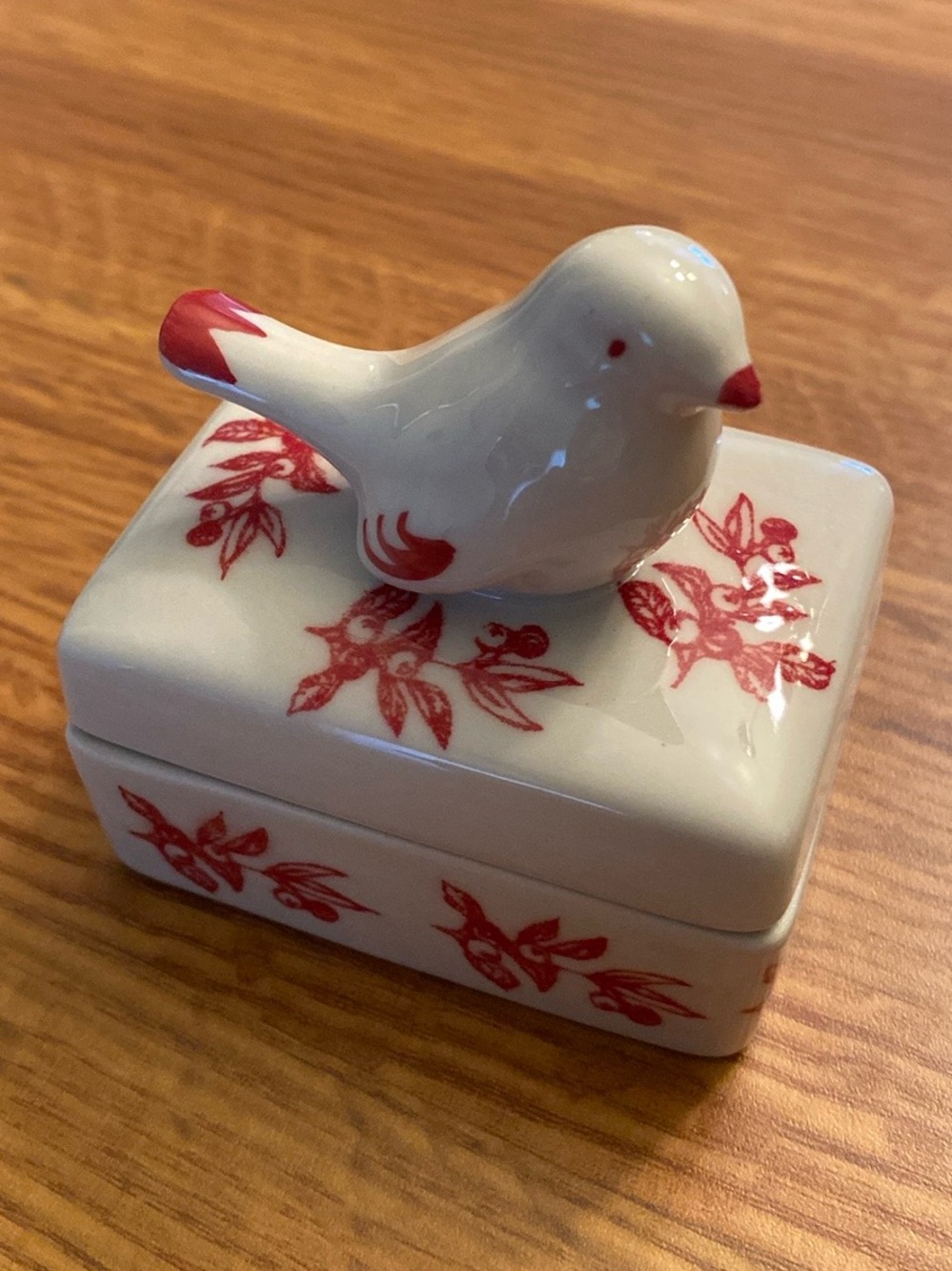 Andrea by Sadek Bird Toile Trinket Box Elisabeth Trosch Porcelain